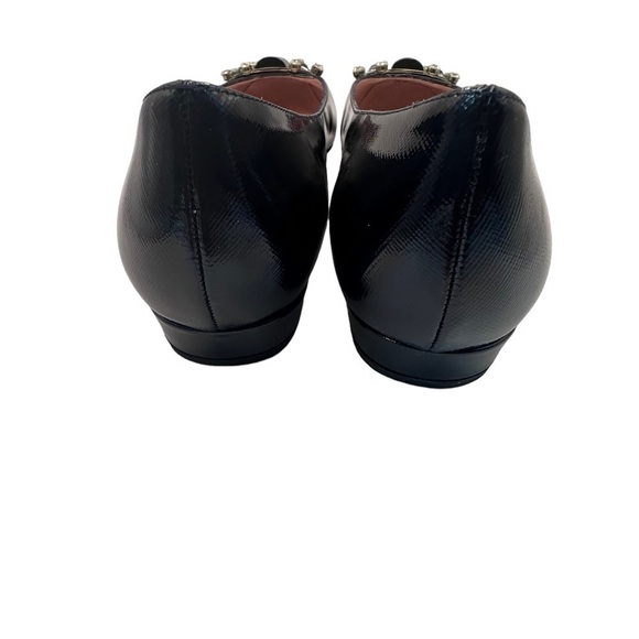 Kate Spade Women's Navy Patent Leather Jewel Buckle Toe Flats Size 10 NWOT - Picture 8 of 12